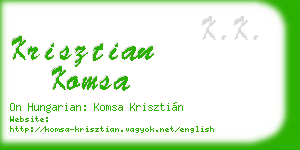 krisztian komsa business card